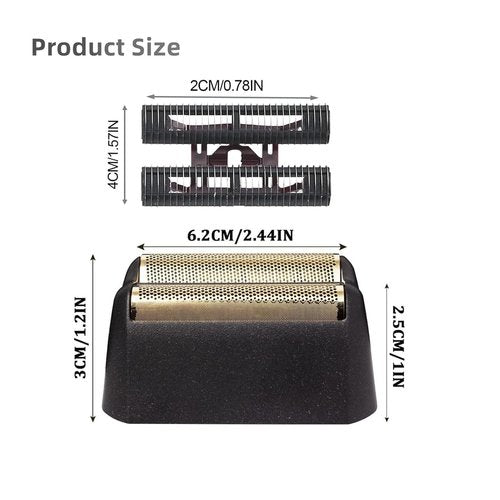 3 Pack Professional 5 Star Series Finale Shaver Replacement Foil and Cutter Bar Assembly Compatible With Wahl Shaver Foil 7031-100, 7043-100 Super Close Shaving Replacement Heads， (Black)