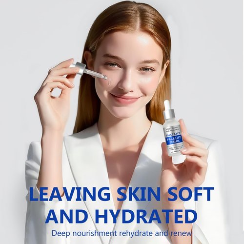 Instant Face Lift Serum,Instant Face Lift Cream for Visibly Lifts & Tightens Skin, Smooths Fine Lines and Wrinkles, Anti-Aging Treatment for All Skin Types, 1 Fl Oz
