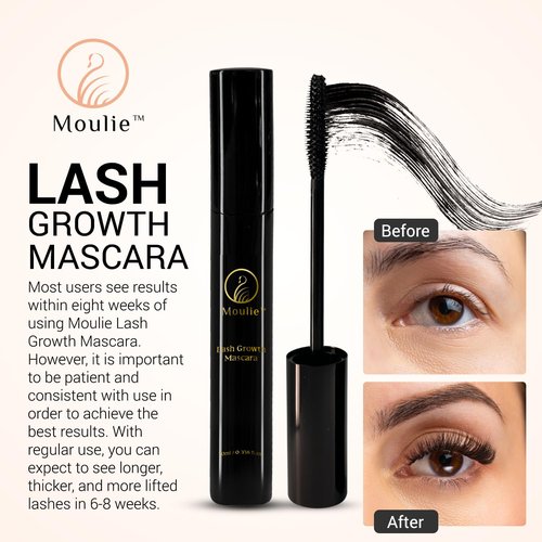 Skiennix Lash Growth Mascara - Organic Lash Enhancer for Volume & Length | Waterproof, Vegan, 10ml