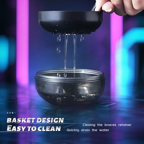 Gaboolo Retainer Case for Cleaning,No-Leak Mouth Guard Cute Retainer Case with Retainer Removal Tool and Brush (Black Cat)
