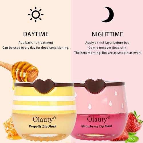 6 PCS Bee Lip Balm Honey Pot,Valentines Day Gifts,Birthday Gifts for Women Girls,Honey Lip Balm Lip Mask,Propolis Moisturizing Lip Sleeping Mask,Hydrating Prevention Dry and Cracked Lip