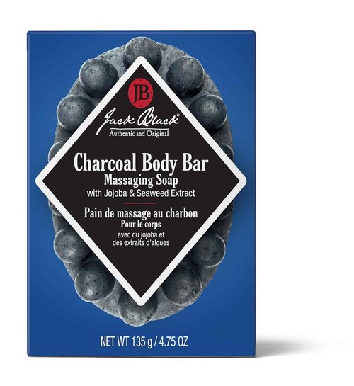 Jack Black Charcoal Body Bar - Exfoliating Massaging Soap for Deep Cleansing | 7 oz