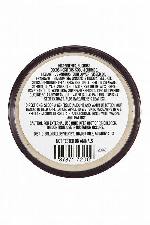 Trader Joe’s Brazil Nut Body Scrub, 8 ounces (227 grams)