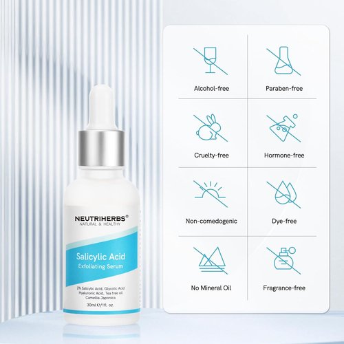 NEUTRIHERBS Salicylic Acid Exfoliating Serum - Unclogs Pores, Reduces Acne | 1 fl oz