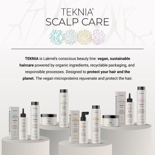 Lakmé Teknia Scalp Care Detox Balance Detoxifying Shampoo, Anti Dandruff Shampoo & Scalp Detox, 10.2 Fl Oz