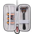Mchoi Hard Carrying Case Fits for Fusion5 Men’s Razor & Proglide Shield Men's Razor, Case Only, Grey