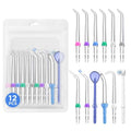 Oralphi 12PCS for Waterpik Replacement Heads, Replacement Picks Water Flosser Replacement Tips for Water Pik(6 Classic Jet Tips + Other 6 Different Tips)