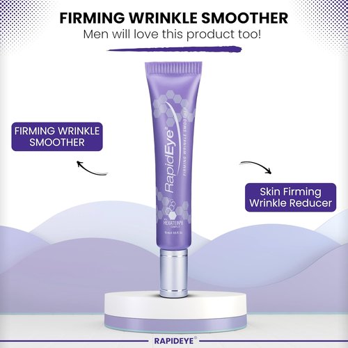 RapidEye Firming Wrinkle Smoother - Anti-Aging Eye Cream with Retinol & Caffeine - 0.5 fl oz for Puffiness & Fine Lines