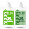 Muun Rice Water Shampoo & Conditioner Set - Hair Growth & Regrowth Formula with Biotin, Keratin & Caffeine | For Men & Women