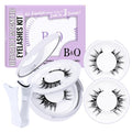 B&Qaugen Reusable Magnetic Eyelashes Natural Look False Eyelashes with Applicator Easy to Wear and Remove Glue-Free Pestañas Magnéticas(CX01)