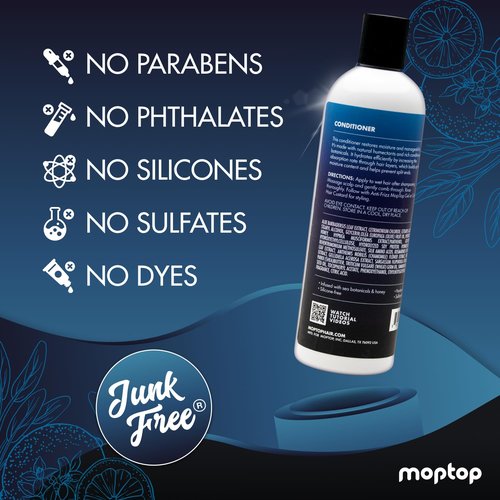 MopTop Salon Daily Conditioner - Color Safe Hair Moisturizer for Dry, Damaged Hair | 12oz Lemon Sage