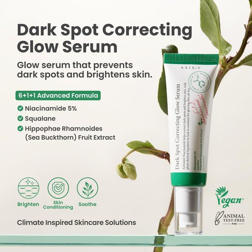 AXIS-Y Glass Skin Duo Korean Skin Care Set - Travel Essentials Holiday Gift with Dark Spot Correcting Glow Serum Targets Spot Treatment for Face & Vegan Collagen Eye Serum for Dark Circles Fine Lines