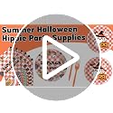 96PCS Summer Halloween Hippie Party Supplies Set Plates Napkins Cutlery for 24 Guests