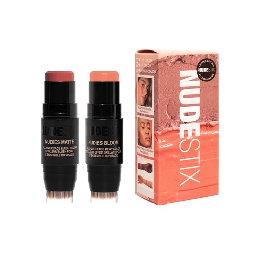 Nudestix Pretty Nude Skin Kit – 2-Piece Cream Blush Stick Set for Cheeks, Eyes & Lips | Includes Nudies Matte & Nudies Bloom | For All Skin Tones
