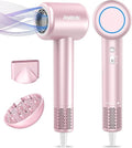 Skiennix High-Speed Ionic Hair Dryer - Low Noise, Compact Design with Magnetic Diffuser for Curly Hair