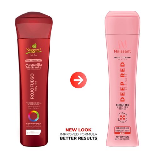 Naissant Deep Red Hair Toning Mask - Ultra High-Purity Pigments for Vibrant Red Tone | 10.1 Fl. Oz | Paraben & Sulfate Free