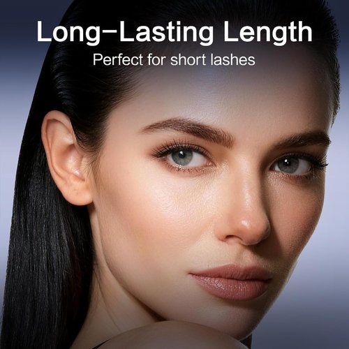 CARSLAN Curling Mascara - Dual Brush Design for Lengthening & Volume | Quick-Dry, Smudge-Proof, Black, 0.18 Fl Oz
