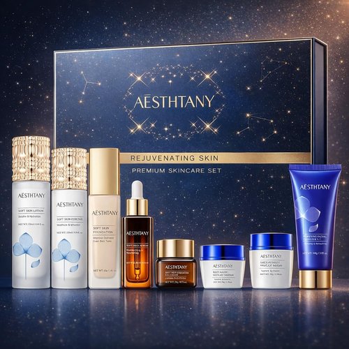 Regine Switzerland Anti-Aging Skin Care Kit - 8-In-1 Rejuvenating Daily Routine for Women