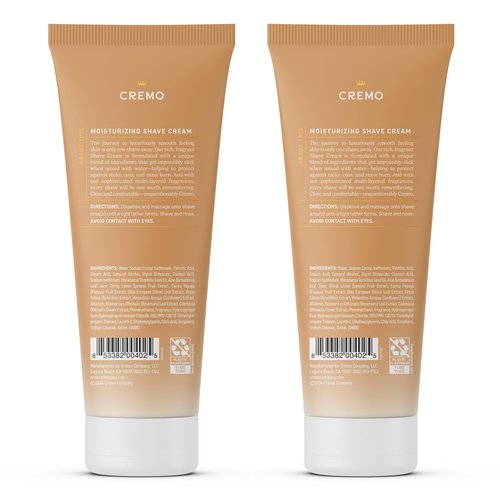 Cremo Womens Shaving Cream Sensitive Skin, Moisturizing, Coconut Mango, Ultra-Slick Shave Cream for Women, Fights Nicks, Cuts and Razor Burn, 6 Fl Oz (Pack of 2)