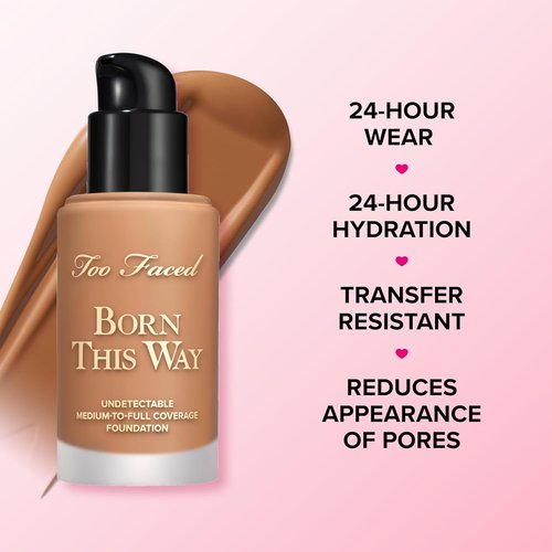 Too Faced Born This Way Liquid Foundation - Natural Finish, Medium-To-Full Coverage, Hydrating & Oil-Free