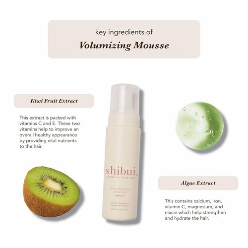 SHIBUI Volumizing Mousse - Weightless Lift & Color Protection for Fine to Medium Hair | Vegan, 7 Fl Oz