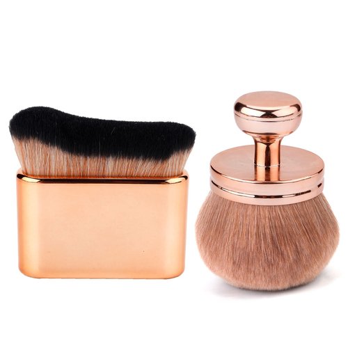 2pcs Extra Large Self Tanning Brush, Self Tanner Applicator Foundation Makeup Brushes Spray Tan Blending Brush Oval Body Brush Makeup for Blusher Legs Arms Face Body (Rose Gold)