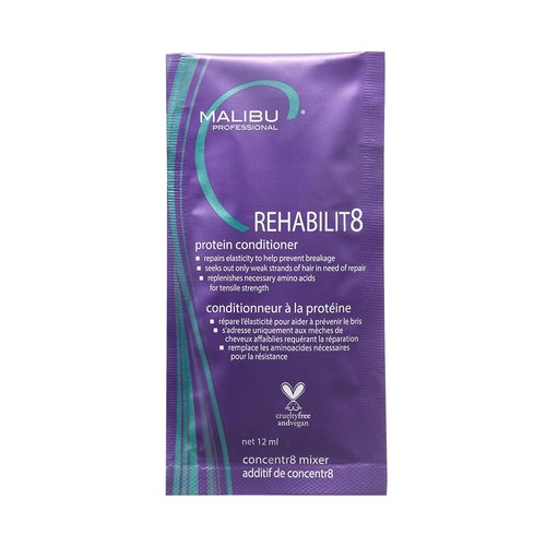 Malibu C REHABILIT8 Smoothing Protein Conditioner - Hydrating Formula to Replenish Hair Protein & Prevent Breakage - 10 Fl Oz