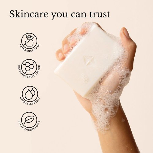 KYTE BABY Solid Body Wash Bar - Hypoallergenic, Fragrance-Free Oat & Shea Butter Soap for All Ages