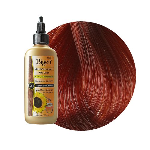 Bigen Semi-Permanent Hair Color - Light Copper Brown | 3 Fl Oz for Vibrant, Long-Lasting Color