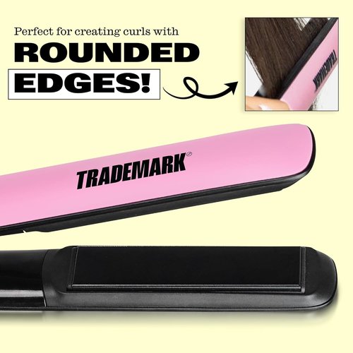 Trademark Beauty Cosmic Iron - Professional Hair Straightener for Effortless Styling | Pink