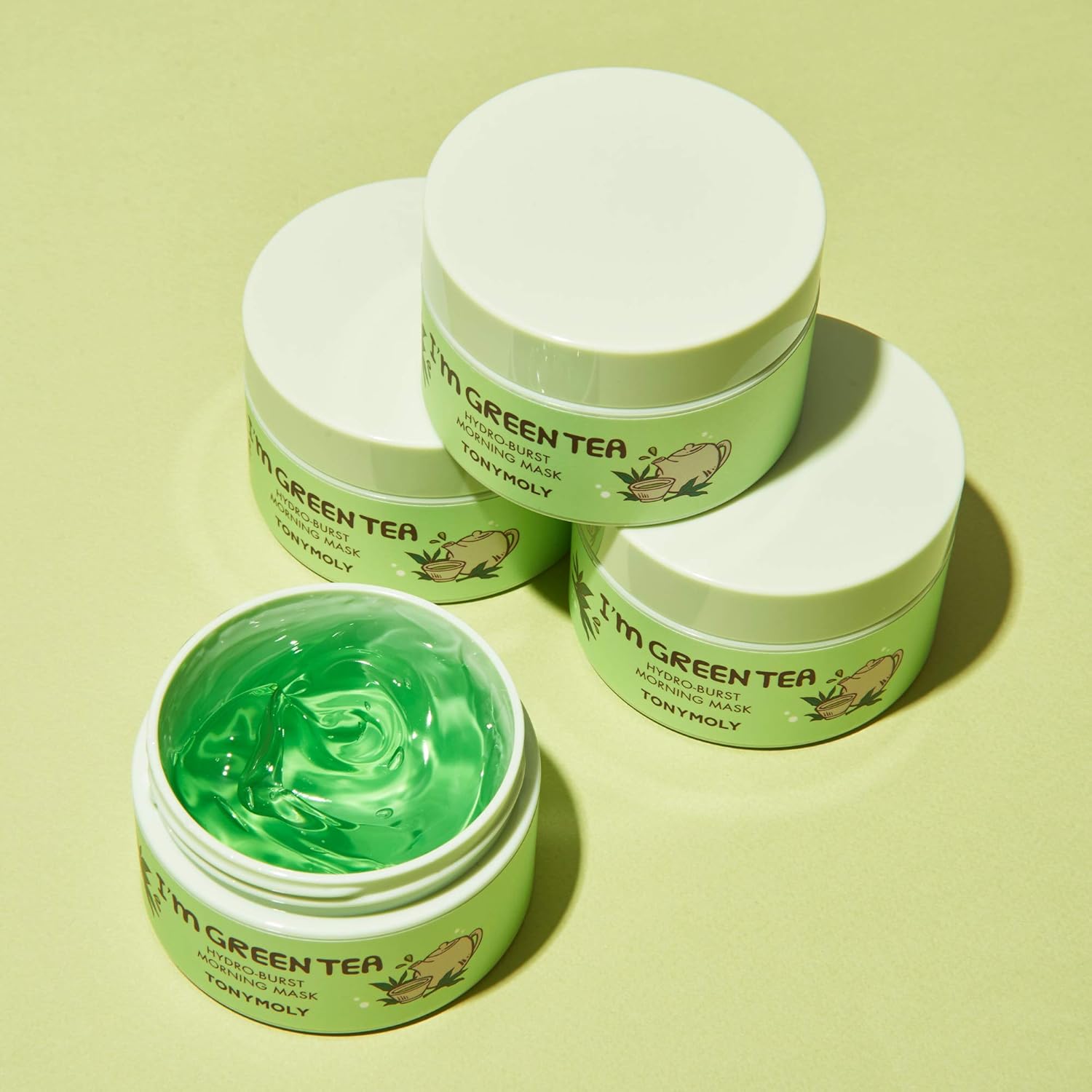 TONYMOLY I’m Green Tea Hydro Burst Morning Mask - Refreshing Gel for Dull Skin - Hydrating with Green Tea & Bamboo Extracts