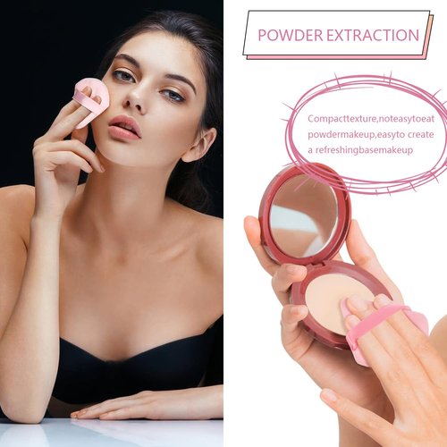 musejoy 21PCS Spa Washing Face Headband And Wristband Set Quilted Makeup Bag Sponge Triangle Powder Puff Paw Beauty Blender Mini Sponges For Foundation Reusable Remover Pads Purple