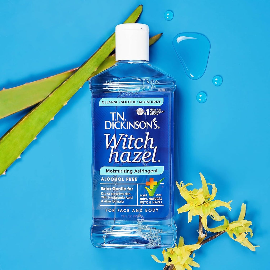 T.N. Dickinson's Witch Hazel Astringent - Alcohol-Free, 100% Natural Formula | Calms & Hydrates Skin | 16 Fl Oz