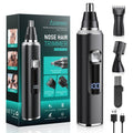 Apetexo Nose Hair Trimmer for Men and Women, Type-C Rechargeable Precision Groomer with Double-Edged Blades, Painless & IPX7 Waterproof Design for Nose, Ears, Eyebrows and Facial Hair