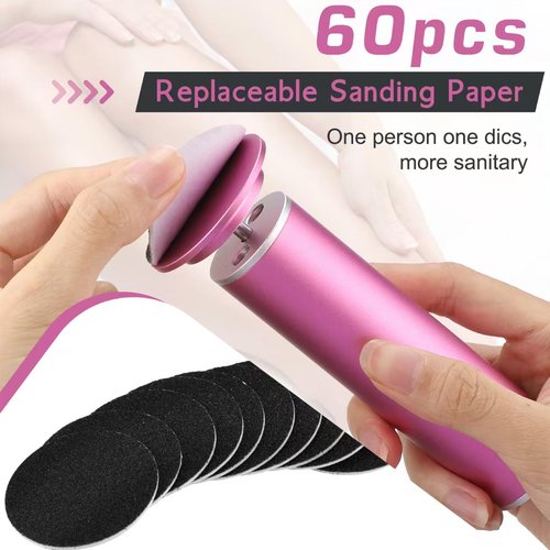 Electric Foot Callus Remover,Callus Remover for Feet,with 60pcs Sanding Disc,Electric Speed Adjustable Foot File for Dead Skin Cracked Skin Calluses for Men and Women