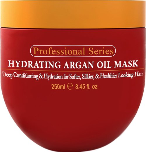 Arvazallia Hydrating Argan Oil Hair Mask - Deep Conditioner for Dry, Damaged Hair (8.45 oz)