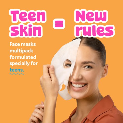 BeYoutiful 10 Face Mask Gift Set for Kids and Teens, Valentines Gifts for Girls, 10 Hydrating Sheet Masks in a Gift Box, for Sleepovers, Spa Nights, Vegan Skincare Hyaluronic Acid & Vitamin C