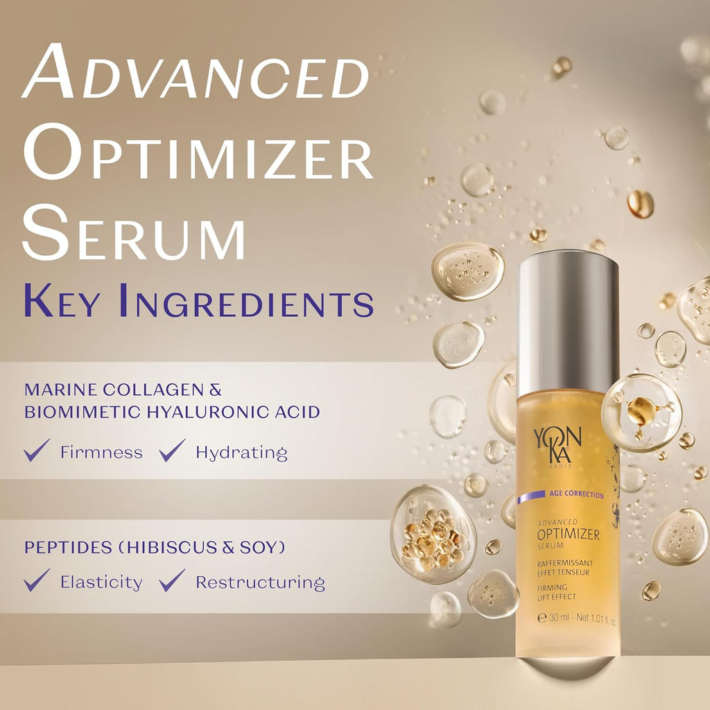 Yon-Ka Advanced Optimizer Serum - Anti-Aging Face Gel with Marine Collagen & Hyaluronic Acid | 1.01 fl oz