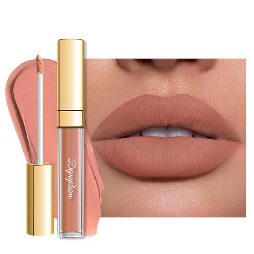 Depuplum Matte Nude Lipstick - Superstay Long Lasting & Smudgeproof | DM27 Rosy Nude Color