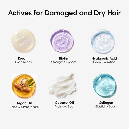 MAREE Deep Conditioning Leave-In Hair Mask - Keratin Treatment with Biotin & Natural Oils for Damaged Hair