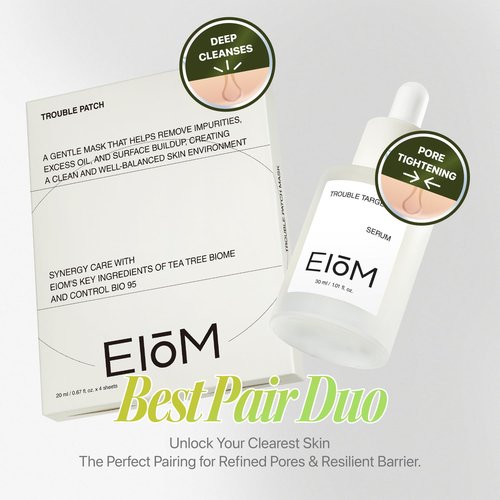 EIOM Trouble Targeting Serum with Tea Tree Oil & Salicylic Acid, Korean Acne Serum for Acne-Prone and Oily Skin, Daily Skin Care for Breakout-Prone Skin, Valentine’s Gift (30ml / 1.01 fl.oz.)