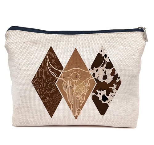 IWXYI Western Cow Makeup Bag With Zipper, Gifts for Women, Leopard Make Up Pouch, Travel Toiletry