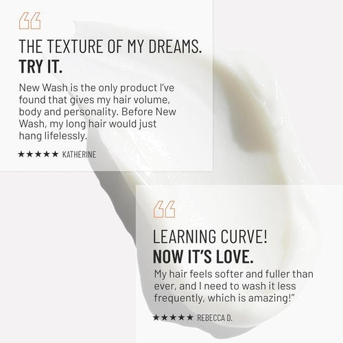 Hairstory New Wash Original - Sulfate-Free Shampoo & Conditioner in One, 8 Fl Oz Refillable Bottle
