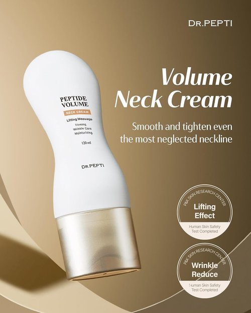 Dr. Pepti Neck Firming Cream - 25 Peptides & Collagen for Tightening Turkey Neck & Crepey Skin | 4.2 fl oz