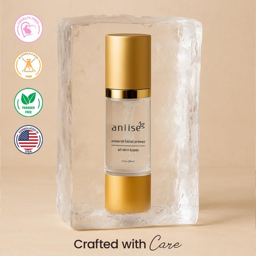 Mineral Makeup Facial Foundation Primer – Smooths Skin, Extends Makeup Wear, Controls Shine, Minimizes Pores & Fine Lines – For All Skin Types – Vegan, Paraben Free, Cruelty-Free – 1 fl oz (30 mL)