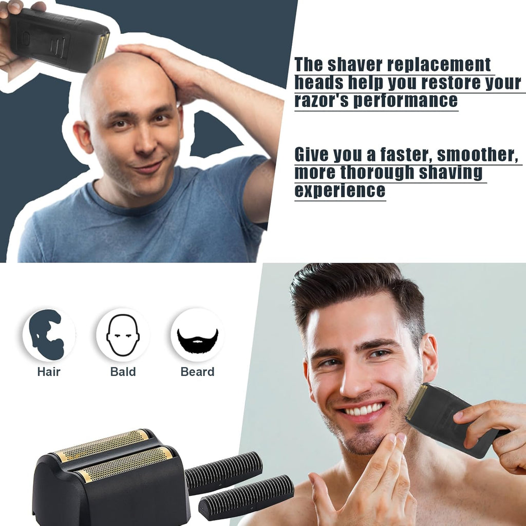Wahl 5 Star Series Shaver Foil Head Cutter - High Performance Replacement (2 Pack) | Black