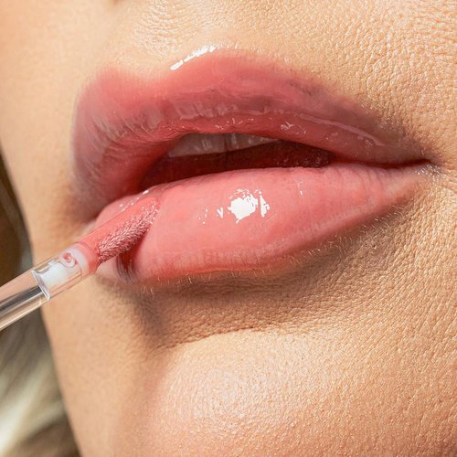Palladio Lip Glaze Serum - Hydrating Lip Gloss with Peptides & Hyaluronic Acid for Plump Lips | Vegan, Non-Sticky Finish (Blush Brulee)