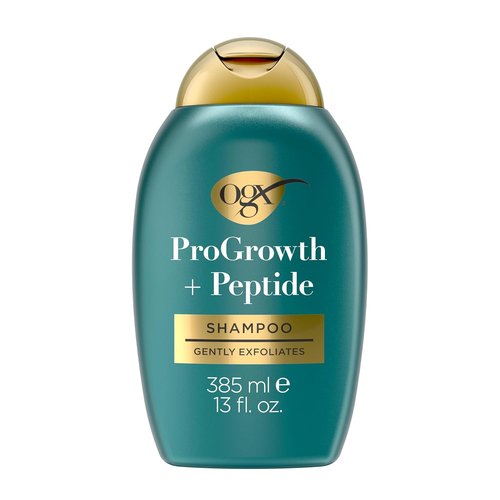 OGX ProGrowth + Peptide Clarifying Shampoo - Gentle Exfoliating Scalp Cleanser for Natural Hair Growth | 13 fl. oz