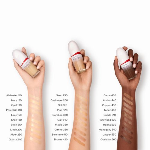 Shiseido RevitalEssence Skin Glow Foundation SPF 30 | Buildable Medium Coverage, 24-HR Hydration - 260 Cashmere