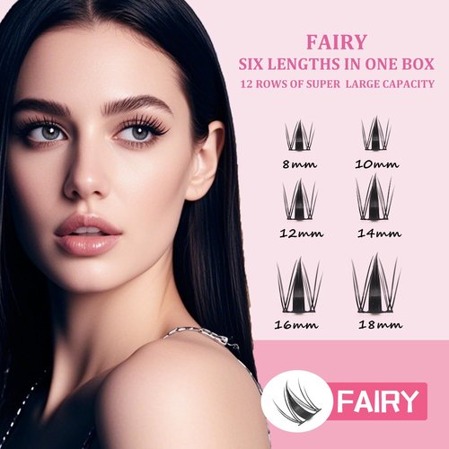 ISOOLU Lash Clusters Manga Individual Lashes C Curl Wispy Eyelash Clusters WideSpan Eyelash Extension Kit with Lash Bond and Seal Wet-Look Spiky Cluster Lashes (Aesthetic‌ Kit)